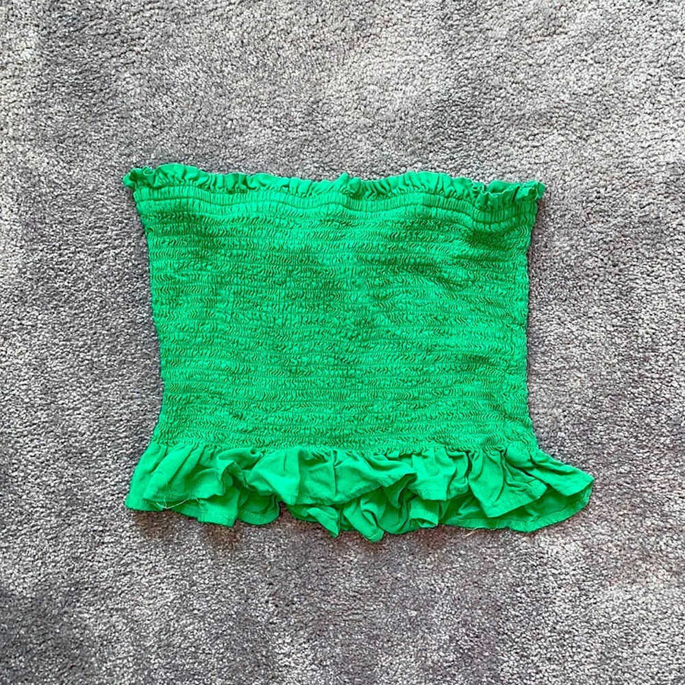 Forever 21 Green Smock Top
